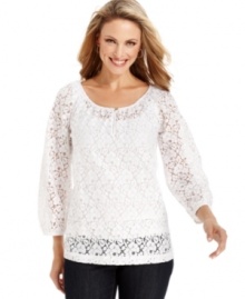 The easiest way to elevate casual ensembles is with Charter Club's breezy lace top. Pair it with a cami and jeans for an instantly pulled-together outfit. The easiest way to elevate casual ensembles is with Charter Club's breezy lace top. Pair it with a cami and jeans for an instantly pulled-together outfit.