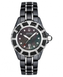 Move past your fashion boundaries with this shimmering Bulova Accutron watch from the Mirador collection. Move past your fashion boundaries with this shimmering Bulova Accutron watch from the Mirador collection.