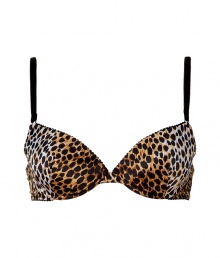 Turn up the heat with this ultra-sexy bra from D&G Dolce & Gabbana - Padded cups, all-over leopard print, adjustable straps - This bra is perfect under any outfit or on its own for stylish lounging