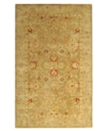 Lavish your space in timeless tradition, set in soft, earthy shades on this exquisite area rug from Safavieh. Tufted in India from pure wool, this rug emerges from the annals of antiquity to bring spectacular style and time-honored quality to your home. (Clearance) Lavish your space in timeless tradition, set in soft, earthy shades on this exquisite area rug from Safavieh. Tufted in India from pure wool, this rug emerges from the annals of antiquity to bring spectacular style and time-honored quality to your home. (Clearance)