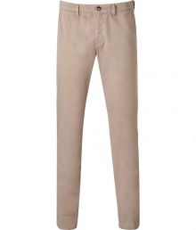 Stylish pants in fine vintage cotton - In fashionable khaki - Casual, trendy chino cut - Slim fit, with straight legs, waistband, belt loops and side pockets - A typical look for leisure, put with sneakers, boots, a shirt, T-shirt , leather jacket, parka - Great alternative to jeans Stylish pants in fine vintage cotton - In fashionable khaki - Casual, trendy chino cut - Slim fit, with straight legs, waistband, belt loops and side pockets - A typical look for leisure, put with sneakers, boots, a shirt, T-shirt , leather jacket, parka - Great alternative to jeans