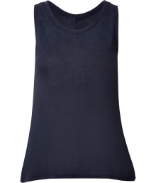 Achieve edgy elegance with this asymmetrical top from Theyskens Theory - Round neck, sleeveless, A-line cut, high-low asymmetrical hem - Style with pleated leather shorts, ribbed tights, wedge booties, and a statement bag Achieve edgy elegance with this asymmetrical top from Theyskens Theory - Round neck, sleeveless, A-line cut, high-low asymmetrical hem - Style with pleated leather shorts, ribbed tights, wedge booties, and a statement bag