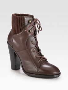 A cozy knit mixes with supple leather in this casual-cool staple, resting on a stacked heel. Stacked heel, 4½ (115mm)Stacked platform, ½ (15mm)Compares to a 4 heel (100mm)Leather and knit upperLeather liningRubber solePadded insoleMade in ItalyOUR FIT MODEL RECOMMENDS ordering one half size up as this style runs small. A cozy knit mixes with supple leather in this casual-cool staple, resting on a stacked heel. Stacked heel, 4½ (115mm)Stacked platform, ½ (15mm)Compares to a 4 heel (100mm)Leather and knit upperLeather liningRubber solePadded insoleMade in ItalyOUR FIT MODEL RECOMMENDS ordering one half size up as this style runs small.