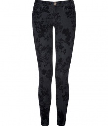 Take a luxe stance on this seasons penchant for printed pants with Current Elliotts tonal velvet floral print jeans - Classic five-pocket style, zip fly, button closure, belt loops - Form-fitting - Pair with chunky knits and flats, or dress up with feminine tops and statement heels Take a luxe stance on this seasons penchant for printed pants with Current Elliotts tonal velvet floral print jeans - Classic five-pocket style, zip fly, button closure, belt loops - Form-fitting - Pair with chunky knits and flats, or dress up with feminine tops and statement heels