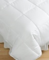 Go beyond basic. Featuring a luxurious 1,000-thread count cover and plush down alternative fill, this comforter instantly transforms your bed into an oasis of comfort. Single needle stitch.