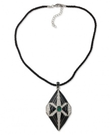 Show your support in style. Carolee's 40th Anniversary Limited Edition pendant necklace, crafted from silver tone mixed metal, features sparkling glass accents. Approximate length: 16 inches + 2-inch extender. Approximate drop: 2-3/4 inches. Show your support in style. Carolee's 40th Anniversary Limited Edition pendant necklace, crafted from silver tone mixed metal, features sparkling glass accents. Approximate length: 16 inches + 2-inch extender. Approximate drop: 2-3/4 inches.