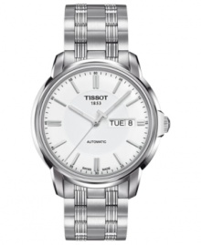 Keep your look stylish and your schedule on-time with this Automatic III watch from Tissot. Keep your look stylish and your schedule on-time with this Automatic III watch from Tissot.