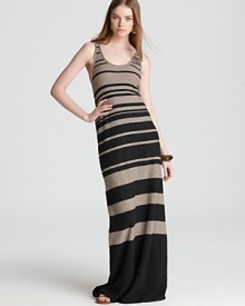 Step up your look in variegated stripes. This easy maxi dress will become spring's go-to--smart for your every day wit strappy sandals and a luxe hobo bag. Step up your look in variegated stripes. This easy maxi dress will become spring's go-to--smart for your every day wit strappy sandals and a luxe hobo bag.