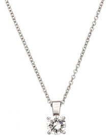 Sparkling and chic. She'll look just like mom in CRISLU's princess-cut clear cubic zirconia (1/2 ct. t.w.) pendant. Crafted in sterling silver over platinum. Approximate length: 13 inches + 1-1/2-inch extender. Approximate drop: 3/8 inch. Sparkling and chic. She'll look just like mom in CRISLU's princess-cut clear cubic zirconia (1/2 ct. t.w.) pendant. Crafted in sterling silver over platinum. Approximate length: 13 inches + 1-1/2-inch extender. Approximate drop: 3/8 inch.