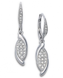 Soar to new heights. Elegant feather-shaped earrings by Eliot Danori shine with the addition of sparkling crystals. Set in rhodium-plated mixed metal. Approximate drop: 1-1/4 inches. Soar to new heights. Elegant feather-shaped earrings by Eliot Danori shine with the addition of sparkling crystals. Set in rhodium-plated mixed metal. Approximate drop: 1-1/4 inches.