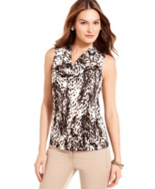 Spice up your office attire with an animal-print tank top from Alfani. Adding the right accessories takes it effortlessly from day to night. Spice up your office attire with an animal-print tank top from Alfani. Adding the right accessories takes it effortlessly from day to night.
