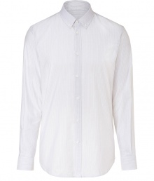 Stylish button down shirt in ultra-fine, white cotton - Discreetly chic plaid pattern - Modern, slimmer cut - Small collar and button cuffs - Elegant crease detail at sleeves - A polished classic ideal for both work and play - Pair with jeans, chinos or a suit Stylish button down shirt in ultra-fine, white cotton - Discreetly chic plaid pattern - Modern, slimmer cut - Small collar and button cuffs - Elegant crease detail at sleeves - A polished classic ideal for both work and play - Pair with jeans, chinos or a suit
