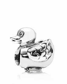 A darling ducky charm in sterling silver ups the cute quotient of your PANDORA bracelet. A darling ducky charm in sterling silver ups the cute quotient of your PANDORA bracelet.