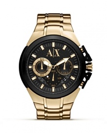 Upgrade your wrist wear with Armani Exchange. A sure statement, this stainless steel timepiece flaunts advanced movement, a three-eye chronograph dial, and a hard-wearing design. Upgrade your wrist wear with Armani Exchange. A sure statement, this stainless steel timepiece flaunts advanced movement, a three-eye chronograph dial, and a hard-wearing design.