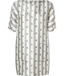 Playfully patterned with galloping horses and inverse stripes, Sunos silk-wool sheath is a fantastically fun, fashion-forward choice - Boat-neckline, elbow-length dolman sleeves, patch pockets - Boxy striaght silhouette - Keep your look chic and simple with flawless flats and statement jewelry Playfully patterned with galloping horses and inverse stripes, Sunos silk-wool sheath is a fantastically fun, fashion-forward choice - Boat-neckline, elbow-length dolman sleeves, patch pockets - Boxy striaght silhouette - Keep your look chic and simple with flawless flats and statement jewelry