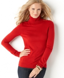 The softest knit fabric makes this Charter Club sweater so comfortable. Pair it with dark jeans for a classic look that lasts season after season.
