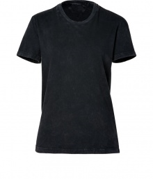 Build the foundations of your urban-cool look with Theyskens Theorys perfectly broken-in vintage crew neck tee - Rounded neckline, short sleeves - Softly fitted - Wear with blazers and pencil skirts to work, or with favorite jeans, chunky knits, and ankle boots on the weekend Build the foundations of your urban-cool look with Theyskens Theorys perfectly broken-in vintage crew neck tee - Rounded neckline, short sleeves - Softly fitted - Wear with blazers and pencil skirts to work, or with favorite jeans, chunky knits, and ankle boots on the weekend