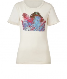 Liven up your casual looks with Marc by Marc Jacobs multicolored pine print tee - Round neckline, short sleeves - Fitted - Wear with jeans, flats, and a cashmere cardigan Liven up your casual looks with Marc by Marc Jacobs multicolored pine print tee - Round neckline, short sleeves - Fitted - Wear with jeans, flats, and a cashmere cardigan