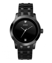 Simplicity stuns on this ultra-sleek watch by GUESS.