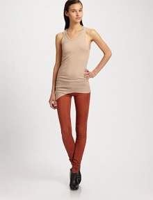 An asymmetrical hem puts a contemporary spin on this everyday essential.ScoopneckWide strapsAsymmetrical hemAbout 33 from shoulder to hemWoolDry cleanMade in USA of imported fabric