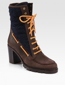 An elevated cold weather essential in rich suede, finished with warm wool accents and a rubber trek sole for added traction. Stacked heel, 3¼ (80mm)Stacked platform, ¾ (20mm)Compares to a 2½ heel (65mm)Suede and wool upperLeather liningRubber trek solePadded insoleImported An elevated cold weather essential in rich suede, finished with warm wool accents and a rubber trek sole for added traction. Stacked heel, 3¼ (80mm)Stacked platform, ¾ (20mm)Compares to a 2½ heel (65mm)Suede and wool upperLeather liningRubber trek solePadded insoleImported