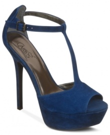 Between the sexy t-strap and slim ankle strap, Carlos by Carlos Santana's Sardinia platform pumps put a feminine touch on this darling basic that's versatile enough to pair with everything. Between the sexy t-strap and slim ankle strap, Carlos by Carlos Santana's Sardinia platform pumps put a feminine touch on this darling basic that's versatile enough to pair with everything.