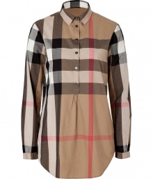 Effortless and iconic with its oversized check, Burberry Brits classic cotton button-down lends a characteristic cool edge to every outfit - Small pointed collar, long sleeves, buttoned cuffs, button-down front, shirttail hemline - Straight silhouette - Wear with everything from jeans and flats to pencil skirts and heels Effortless and iconic with its oversized check, Burberry Brits classic cotton button-down lends a characteristic cool edge to every outfit - Small pointed collar, long sleeves, buttoned cuffs, button-down front, shirttail hemline - Straight silhouette - Wear with everything from jeans and flats to pencil skirts and heels