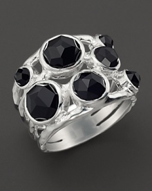 Faceted onyx set in sterling silver. Faceted onyx set in sterling silver.