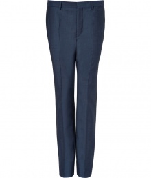 A smart pair of slim dress trousers are an essential in any wardrobe, and PS by Paul Smiths blue-grey, wool and mohair pants are a modern must - Contemporary cut is slim, with flattering, leg-elongating crease detail - Tab waist with belt loops and zip fly - Slash pockets at sides, welt pockets at rear - Polished and elegant, perfect for pairing with a button down and blazer, a cashmere pullover or a t-shirt and leather jacket A smart pair of slim dress trousers are an essential in any wardrobe, and PS by Paul Smiths blue-grey, wool and mohair pants are a modern must - Contemporary cut is slim, with flattering, leg-elongating crease detail - Tab waist with belt loops and zip fly - Slash pockets at sides, welt pockets at rear - Polished and elegant, perfect for pairing with a button down and blazer, a cashmere pullover or a t-shirt and leather jacket