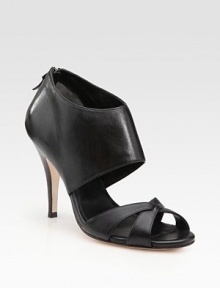 Rich leather fashioned in a shape that's at once classic and modern.Stacked heel, 3¾ (95mm) Back zip Leather lining and sole Padded insole Imported Rich leather fashioned in a shape that's at once classic and modern.Stacked heel, 3¾ (95mm) Back zip Leather lining and sole Padded insole Imported