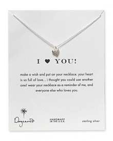 Make a heartfelt statement with this sterling silver necklace from Dogeared. Simple yet striking, this piece is a perfect way to remind someone special that they've got your heart. Make a heartfelt statement with this sterling silver necklace from Dogeared. Simple yet striking, this piece is a perfect way to remind someone special that they've got your heart.