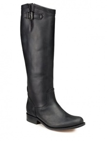 THE LOOKAdjustable strap with metal buckleStitched detailsTHE FITWooden stacked heel, 1 (25mm)Shaft height, 16Circumference, 14THE MATERIALLeather upperLeather lining and soleORIGINImported THE LOOKAdjustable strap with metal buckleStitched detailsTHE FITWooden stacked heel, 1 (25mm)Shaft height, 16Circumference, 14THE MATERIALLeather upperLeather lining and soleORIGINImported