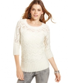 Boasting thick ribbed trims and a cool, open-knit design, it's sweaters like this one that makes us welcome the chilly season! From It's Our Time. Boasting thick ribbed trims and a cool, open-knit design, it's sweaters like this one that makes us welcome the chilly season! From It's Our Time.