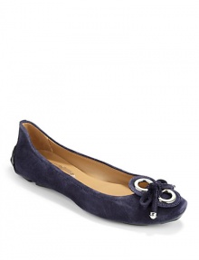 THE LOOKSuede upper with dual grommetsTop bow detailSquare toeTHE MATERIALSuede upperLeather liningRubber soleORIGINImported THE LOOKSuede upper with dual grommetsTop bow detailSquare toeTHE MATERIALSuede upperLeather liningRubber soleORIGINImported