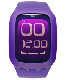 This perfectly purple digital watch from Swatch's Touch Purple collection boasts innovative touch-screen technology, making it a multi-functional accessory. This perfectly purple digital watch from Swatch's Touch Purple collection boasts innovative touch-screen technology, making it a multi-functional accessory.
