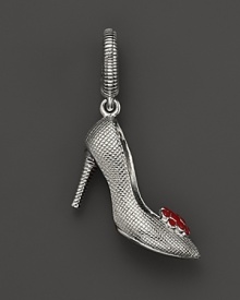 The perfect accessory for fashionistas, in intricately detailed sterling silver. This Judith Ripka charm is a must-have for your collection. The perfect accessory for fashionistas, in intricately detailed sterling silver. This Judith Ripka charm is a must-have for your collection.
