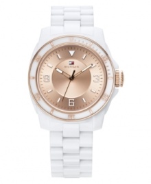 This pristine and lovely watch from Tommy Hilfiger will keep your style fresh this season.