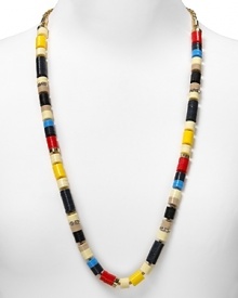 Inspired by mid-century modern art, this beaded necklace from kate spade new york has retro-cool appeal. Inspired by mid-century modern art, this beaded necklace from kate spade new york has retro-cool appeal.