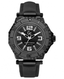The perfect accessory for the diving enthusiast. This Gc Swiss Made Timepieces watch boasts a water resistant strap and case. The perfect accessory for the diving enthusiast. This Gc Swiss Made Timepieces watch boasts a water resistant strap and case.