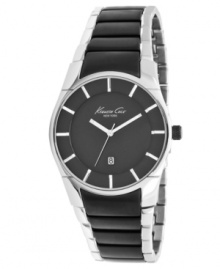 Kenneth Cole New York has slimmed down a classic timepiece design, adding a touch of gunmetal cool for extra impact. Kenneth Cole New York has slimmed down a classic timepiece design, adding a touch of gunmetal cool for extra impact.