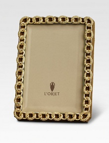 From the Links Collection, this goldtone frame is hand-embellished with sparkling Swarovski crystals for a light-catching effect. Goldplated with Swarovski crystalsImported From the Links Collection, this goldtone frame is hand-embellished with sparkling Swarovski crystals for a light-catching effect. Goldplated with Swarovski crystalsImported