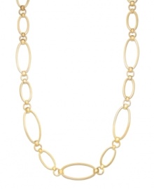 Illuminate your neckline with long and luxurious oval links. Lauren by Ralph Lauren necklace features a chic design in gold tone mixed metal. Approximate length: 36 inches. Illuminate your neckline with long and luxurious oval links. Lauren by Ralph Lauren necklace features a chic design in gold tone mixed metal. Approximate length: 36 inches.