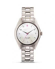 Make this stainless steel stunner from kate spade new york a go-to to add practicality to your portfolio. This watch boasts a polished look, so wear it to finish crisp, tailored styles. Make this stainless steel stunner from kate spade new york a go-to to add practicality to your portfolio. This watch boasts a polished look, so wear it to finish crisp, tailored styles.