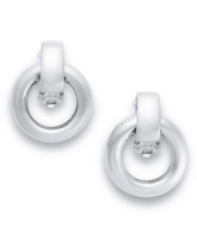 Knock, knock on Lauren Ralph Lauren's door! These chic door knocker earrings shine in silver hues. Clip-on backing for non-pierced ears. Crafted in silver tone mixed metal. Approximate drop: 5/8 inch. Approximate diameter: 7/8 inch. Knock, knock on Lauren Ralph Lauren's door! These chic door knocker earrings shine in silver hues. Clip-on backing for non-pierced ears. Crafted in silver tone mixed metal. Approximate drop: 5/8 inch. Approximate diameter: 7/8 inch.
