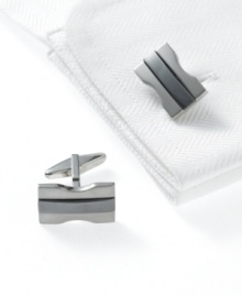 These Kenneth Cole Reaction hourglass-shaped cufflinks are a gentle reminder that time is of the essence. These Kenneth Cole Reaction hourglass-shaped cufflinks are a gentle reminder that time is of the essence.