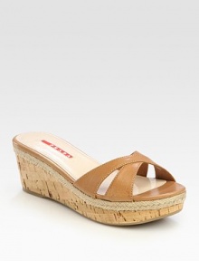 EXCLUSIVELY AT SAKS. Leather criss-cross design with cork and espadrille wedge. Cork and hemp wedge, 2½ (65mm)Cork platform, 1 (25mm)Compares to a 1½ heel (40mm)Leather upperLeather liningRubber solePadded insoleImportedOUR FIT MODEL RECOMMENDS ordering one half size up as this style runs small. EXCLUSIVELY AT SAKS. Leather criss-cross design with cork and espadrille wedge. Cork and hemp wedge, 2½ (65mm)Cork platform, 1 (25mm)Compares to a 1½ heel (40mm)Leather upperLeather liningRubber solePadded insoleImportedOUR FIT MODEL RECOMMENDS ordering one half size up as this style runs small.