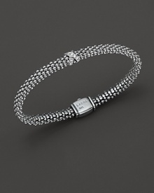 Diamonds set in sterling silver from the Lagos X Collection. Diamonds set in sterling silver from the Lagos X Collection.