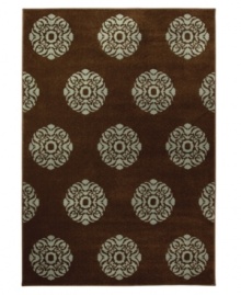 A smart medallion pattern in contrasting light and dark hues creates a dramatic impact in this Tribecca rug. Constructed of soft, durable polypropylene, this rug is a sophisticated addition to any room. (Clearance) A smart medallion pattern in contrasting light and dark hues creates a dramatic impact in this Tribecca rug. Constructed of soft, durable polypropylene, this rug is a sophisticated addition to any room. (Clearance)