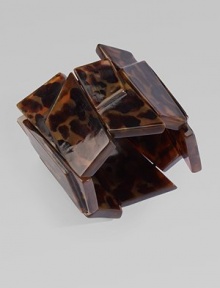 Glossy, geometric tortoise panels make for a serious statement piece.HornCircumference, about 7¼Width, about 2½Slip-on styleImported Glossy, geometric tortoise panels make for a serious statement piece.HornCircumference, about 7¼Width, about 2½Slip-on styleImported
