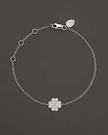 Meira T Pavé Diamond 14k White Gold Four Leaf Clover Bracelet, 0.17 ct. t.w. Meira T Pavé Diamond 14k White Gold Four Leaf Clover Bracelet, 0.17 ct. t.w.
